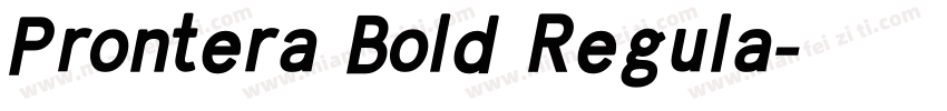 Prontera Bold Regula字体转换
